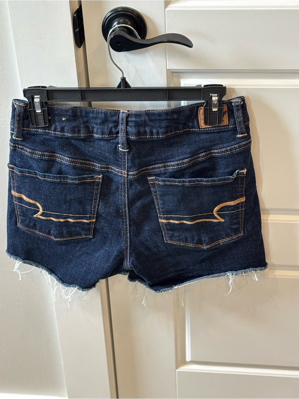 American Eagle Outfitters Dark Indigo Denim Cutoff Shorts - Picture 2 of 4